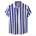 thumbnail image 2 of Fozruso Striped Button Down Shirt for Boys, Classic Short Sleeve Collared Shirt for Kids Daily Casual Wear, 2 of 7