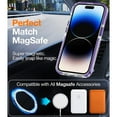 thumbnail image 4 of Designed for iPhone 14 Magnetic Case, [Military Grade Drop Tested] [Compatible with MagSafe] Shockproof Translucent Hard Back Hybrid Soft edge Crystal Protective Case for iPhone 14,White, 4 of 8