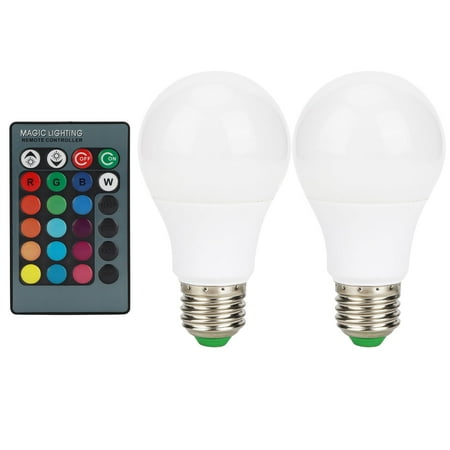 

E27 5W RGB LED Color Changing Light Bulb with Remote Control for Home Party Decor 85V-265V
