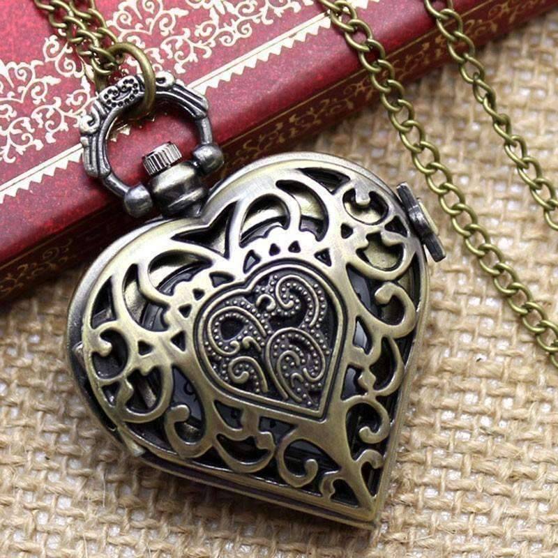 Heart Locket 2 sizes Antique Bronze