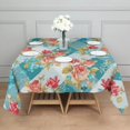 thumbnail image 3 of Pioneer Flower Floral Print Pattern Square Tablecloth,Waterproof Square Table Cover,Wipeable Spillproof Washable Table Cover for Home Kitchen Party Decor 42"X42"(107x107cm), 3 of 6