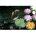 thumbnail image 4 of Paquete de 9 hojas de loto de espuma flotantes artificiales | decoraciones de tapete de nenúfar, verde | Perfecto para estanques de patio., 4 of 5