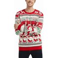 thumbnail image 3 of Chandail de Noël pour Hommes Rudolph Renne Vacances Festif Tricoté Cardigan Mignon Laid, 3 of 6