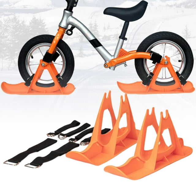 Invierno Nieve Trineo Esquí Trineo Esquí Bicicleta Trineo Jardín al aire libre Trineos de descenso Tobogán para niños pequeños Césped Hierba , NARANJA