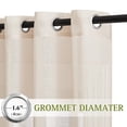 thumbnail image 6 of NICETOWN Linen Curtains for Living Room 108 inches Long, Rod Pocket Linen Textured Curtains Light Filtering Semi Sheer Curtains, 52"x108", Beige, 2 Panels, 6 of 6