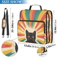 thumbnail image 2 of FORMRS Zipper Binder with Shoulder Strap 2-inch Ring 500 Sheet Capacity File Bag, Colorful Black Cat, 2 of 5