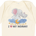 thumbnail image 4 of Inktastic I Love My Mommy Cute Elephants with Moon and Stars Boys or Girls Long Sleeve Baby Bodysuit, 4 of 5