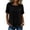 Black, variant on Tqcoqu Women's Cotton Linen Short Sleeve Tops,Crew Neck Side Button Shirts Casual Loose Fit T-Shirt,Army Green Women's S-XXL