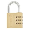 Brinks, Solid Brass 40mm Resettable Combination Padlock with 1 3/16in Shackle