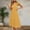 *Yellow, variant on U Women’s Short Sleeve Round Neck A Line Maxi Dress, Casual Solid Color Flowy Long Dress Purple,Women's Plus M
