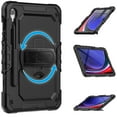 thumbnail image 6 of 3 Layer Case for Samsung Galaxy Tab S9 11" 2023/S9 FE 10.9" 2023, for Kids Heavy Duty Protective Case with Screen Protector & Stylus Holder & 360 Rotating Stand Hand/Shoulder Strap, Black, 6 of 10