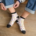 thumbnail image 3 of Fuzoiu Cartoon Birds & Flowers Print Adult Socks, Crew Moisture-wicking Socks, Unisex Cushion Crew Socks,Casual Sports Ankle Socks, 3 of 7