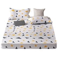 thumbnail image 1 of Cómodo juego de cama de poliéster transpirable, funda de almohada, sábana ajustable, 1 of 14