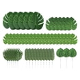 thumbnail image 1 of 90 piezas de hojas tropicales con hojas de , 6 tipos de hojas de palma artificiales para hawaianos, accesorios para sesiones de fiesta, 1 of 9
