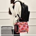 thumbnail image 6 of Insulated Lunch Bag 6L Leak-Proof Lunch Box with Shoulder Strap Multiple Pockets Lunch Tote Red Maple Leaf Pattern, 6 of 9
