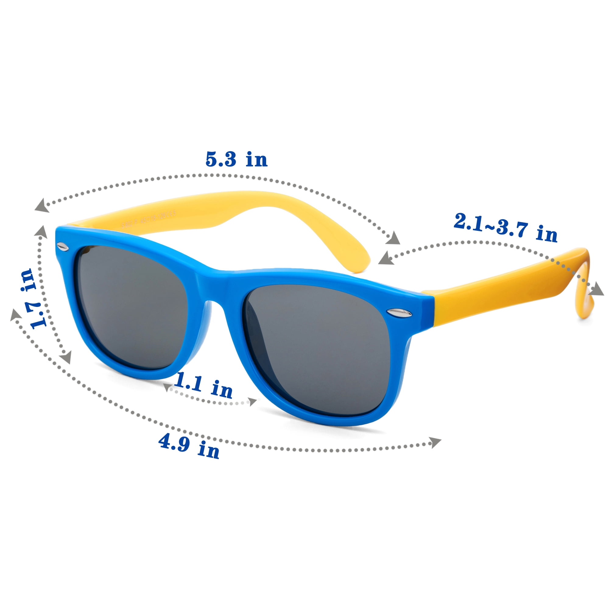 5 Pairs Kids Sunglasses Children Sports Sunglasses Boys Girls Rubber Flexible Frame Sunglasses with Glasses Cloth Age 3-10