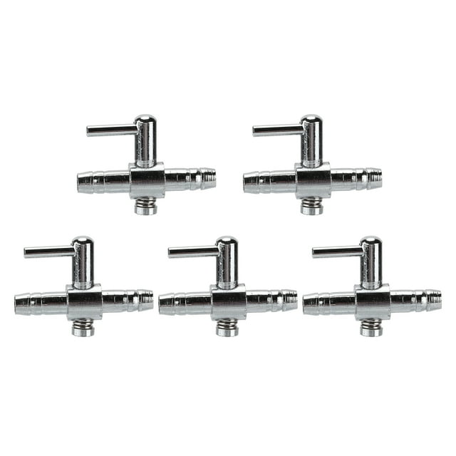 Oubit Flow Control Lever Valvefor Fish Tanks,5 Pcs Aquarium Air Fish Tank Straight Valve Distributor Aquarium Air Valve Meticulously Designed