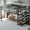 Black + Queen, variant on Twin XL Size Metal Loft Bed with Desk & Storage Stairs - LED Lights, USB Ports & Multifunctional Iron Nets, Noise-Free No Box Spring Needed,Black