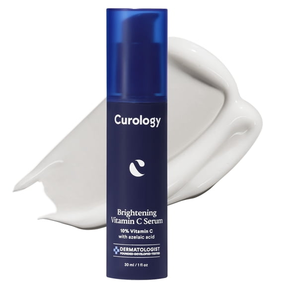 Curology Brightening Vitamin C Serum 10% Vitamina C con ácido azelaico Unifica visiblemente el tono de la piel Suaviza la textura y calma el enrojecimiento Textura lechosa 1 fl oz