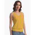 thumbnail image 2 of Women V Neck Tank Tops Summer Sleeveless Casual Tops Loose Fit Banded Bottom Shirts, 2 of 6
