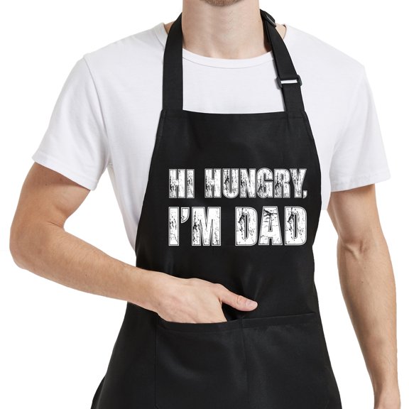 Funny Aprons for Men - Mens Apron, Dad Apron for Kitchen with Pockets, BBQ Grilling Aprons, Birthday Gifts for Dad