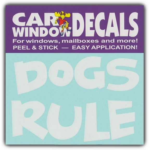 Car Window Decals: Dogs Rule | I Love Dogs | Stickers Cars Trucks Glass