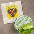 thumbnail image 2 of Coat Of Arms Russian Empire Eagle Animal 4'' X 4'' Square Wooden Coaster, 2 of 3