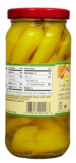 Mezzetta Sweet Banana Peppers, 16 fl oz Jar (Pack of 18)