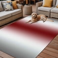 thumbnail image 3 of Outdoor Rug 4x6 Feet, Red Grey White Entryway Rugs Floor Mats, Washable Runner Rug Non Slip, Farmhouse Ombre Color Modern Simple Indoor Outside Rugs for Patios/Porch/Camping, 3 of 9