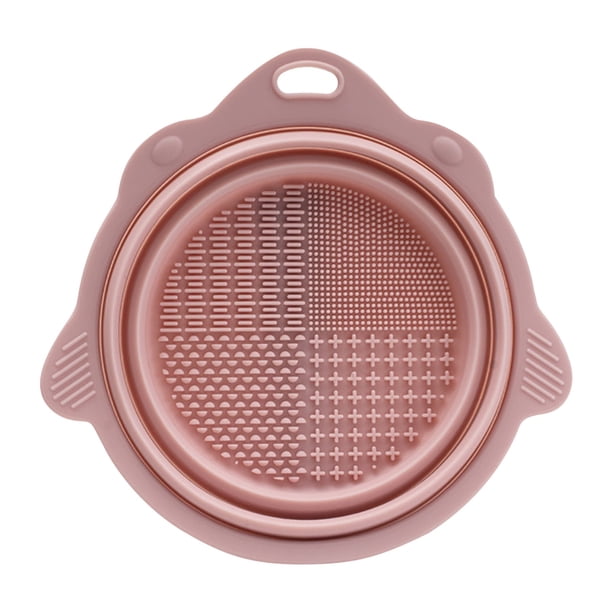 Esterilla para limpiar brochas de maquillaje - Bol de silicona plegable, para brochas y esponjas, de viaje