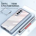 thumbnail image 4 of For Samsung Galaxy Z Fold 2 5G Cover with Screen Protector Shockproof Luxury Plating Clear Anti-fall Folding Case w/Pen, 4 of 5