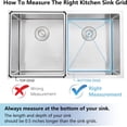 thumbnail image 3 of APPASO Kitchen Sink Grid 25-35" X 13-45", Kitchen Sink Rack for Bottom of Stainless Steel Protectors for Single or Double Bowl, 3 of 9