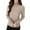 Khaki, variant on Women's Soft Turtleneck Top Mock Neck Long Sleeve Knit Shirt Stretch Base Layer Thermal Underwear Warn for Fall Winter, Gray