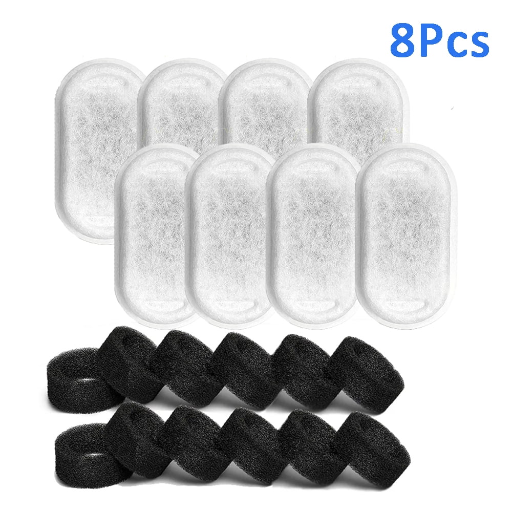 8/12/16/24pcs Cat Water Fountain Filters for 108Oz/3.2L Adjustable Water Flow Pet Water Fountain Cat Fountain Accessories