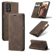 Samsung Galaxy A52 5G Wallet Case, Galaxy A52 Case, Dteck Lightweight Soft PU Leather Magnetic Folio Flip Case Built-in Credit Card/Money Slots for Samsung Galaxy A52 5G/4G, Coffee