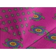thumbnail image 4 of Ambesonne Hot Pink Quilted Bedspread Set 3 Pcs, Windmill Seem Flowers, Queen Size, Hot Pink Green and Blue, 4 of 5