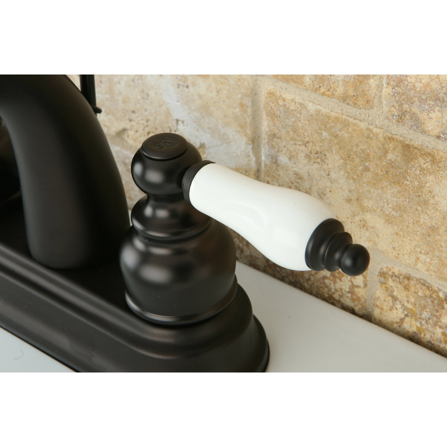 Kingston Brass KB5615PL Restoration 4 in. Centerset Bathroom Faucet, Oil Rubbed Bronze