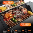 thumbnail image 2 of Enyopro 3 Burner Propane Gas Grill, 37,000BTU Stainless Steel BBQ Grill with Brush, Built-in Thermometer, 4 Universal Wheels for Outdoor Cooking Patio Backyard, 2 of 7