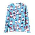 thumbnail image 4 of Jienlioq Mode Femmes Décontracté Manches Longues Imprimé Col Rond T-Shirt Ample Blouse Tops, 4 of 4