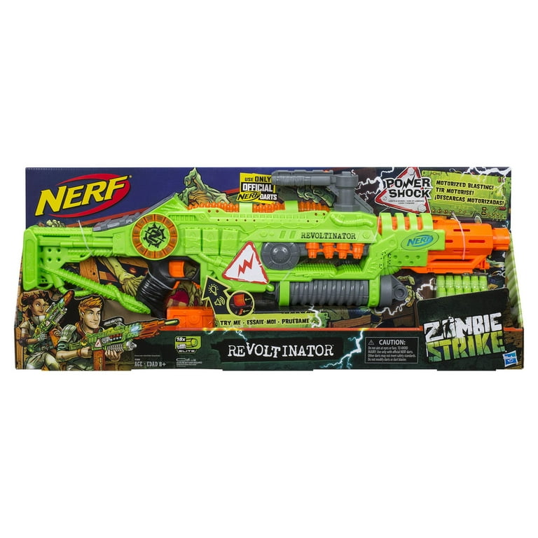 Revoltinator Nerf Zombie Strike Toy Motorized Blaster & 18 Nerf