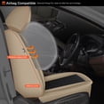 thumbnail image 2 of DIKSOAKR Car Seat Covers for Subaru Crosstrek 2016-2025 2026 Breathable Cooling Leather Seat Cover Compatible Airbag Beige,Front Set( 2 Seats), 2 of 7