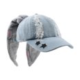 thumbnail image 4 of Gorra de béisbol con orejas de animal, sombrero de sol de moda, gorra de camionero, gorro de béisbol para Azul claro con estrella, 4 of 9