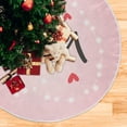 thumbnail image 5 of FMSHPON Valentine's Day Garland Xmas Christmas Tree Skirt Stand Mat for Holiday Party Decoration Indoor Outdoor 48 inches, 5 of 6