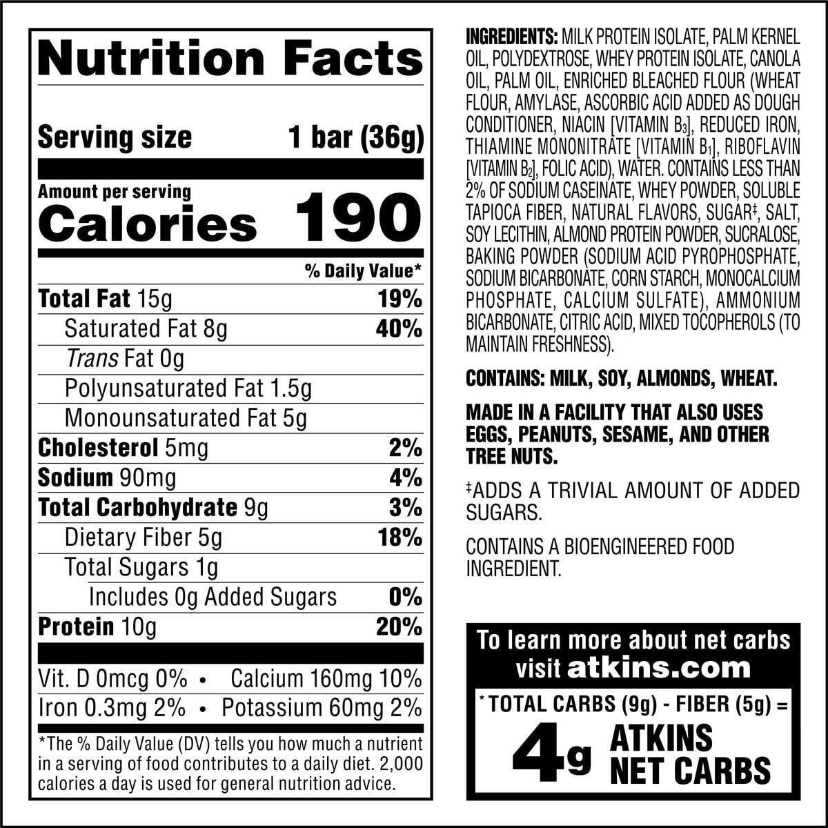 Atkins Snack, Protein Crisp Wafer, Lemon Creme, 10g Protein Dessert, Low Carb, 5 Count