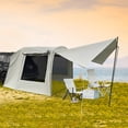 thumbnail image 3 of Waterproof Car Awning for SUV/MPV/Van – 3 Doors & 2 Mesh Windows Outdoor Camping Shelter, Side/Rear Mount Canopy Tent with UV Protection & Ventilation, Easy Setup for Travel, Suitable for 4-6 People, 3 of 11