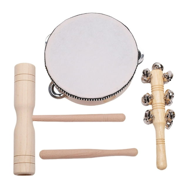 Juego de música de madera Campanas de mano Música Arte Enseñanza Instrumentos de percusión cumpleaños para pequeños A Sunnimix instrumentos musicales