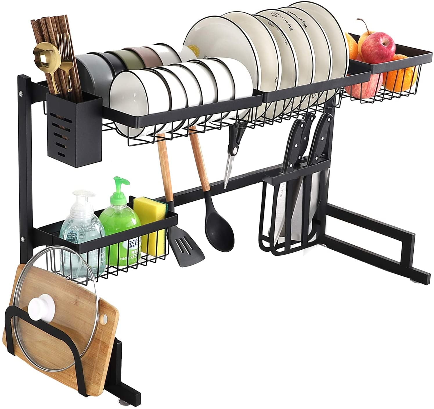 Dish Drying Rack Over the Sink Kitchen Sink Organizer, Stainless Steel - On  Sale - Bed Bath & Beyond - 35372353
