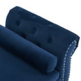 thumbnail image 6 of S-HOME Velvet Ottoman Bench With 1 Pillow, Perfect For Stylish Storage in Living Spaces，Antique Navy Blue, 6 of 10
