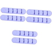 6 Pcs Desktop Cable Organizer Cable Holders for Cords Desk Wire Organizer Charger Holder for Nightstand Cord Cable Organizer White Cable Clips Bedside Table Bracket Data Line USB