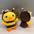 thumbnail image 2 of Peluche de abeja de dibujos animados de 24 cm con ventosa, alas pequeñas, amarillo, suave, para bodas, muñeco a rayas, regalo de cumpleaños para niños, 2 of 5